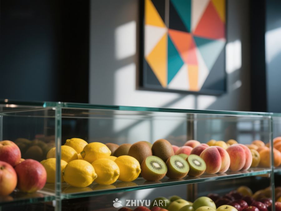 玻璃柜展示新鲜水果 38