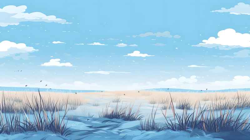 冬季唯美创意背景插画图 102