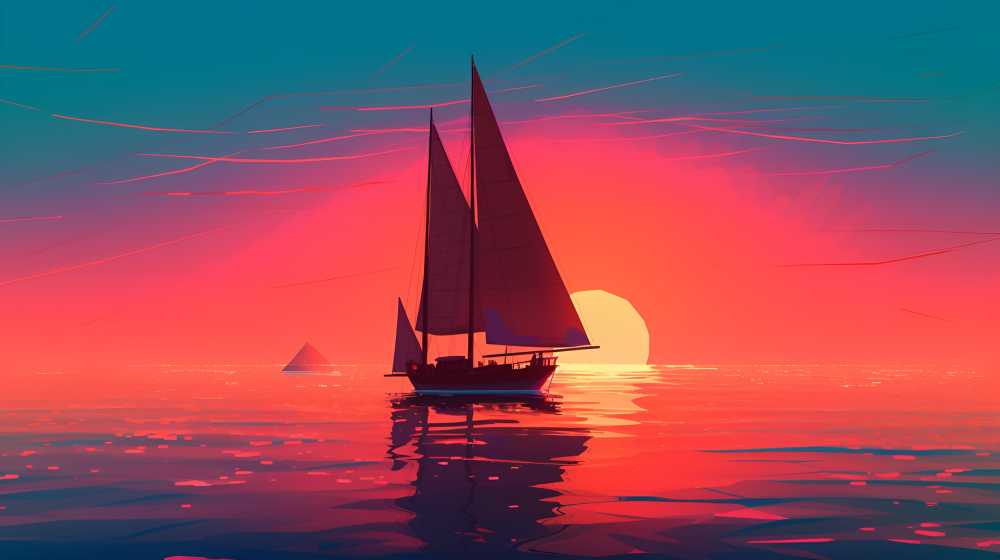 桃红色船只背景