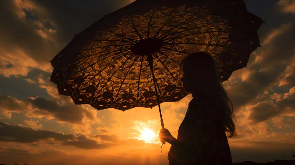 唯美背景黄昏下