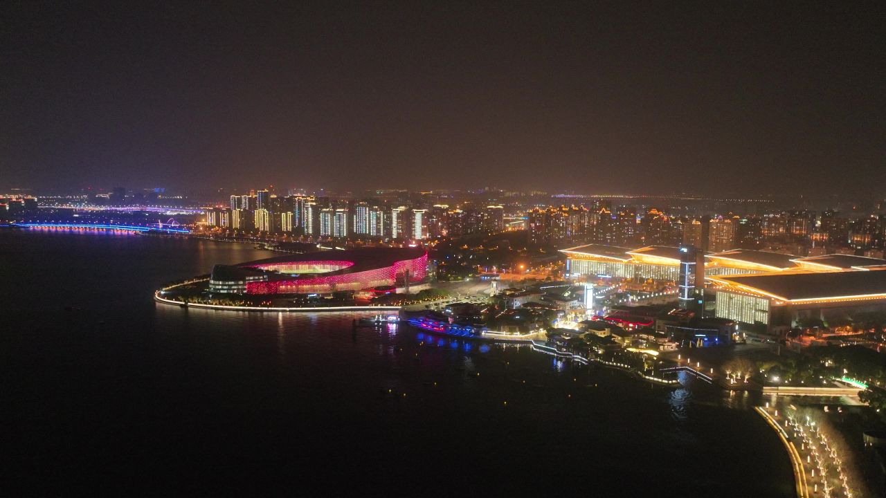 航拍苏州文体中心