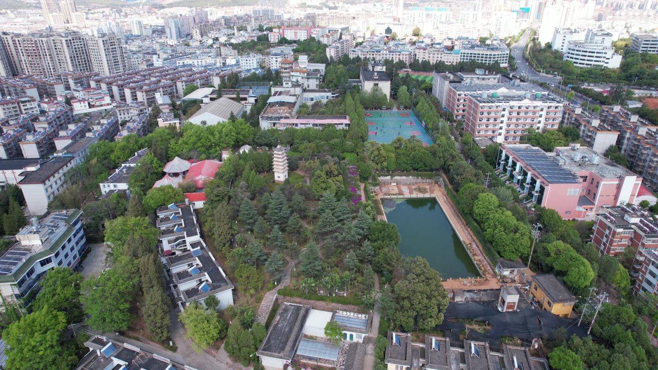 云南楚雄师范学院航拍