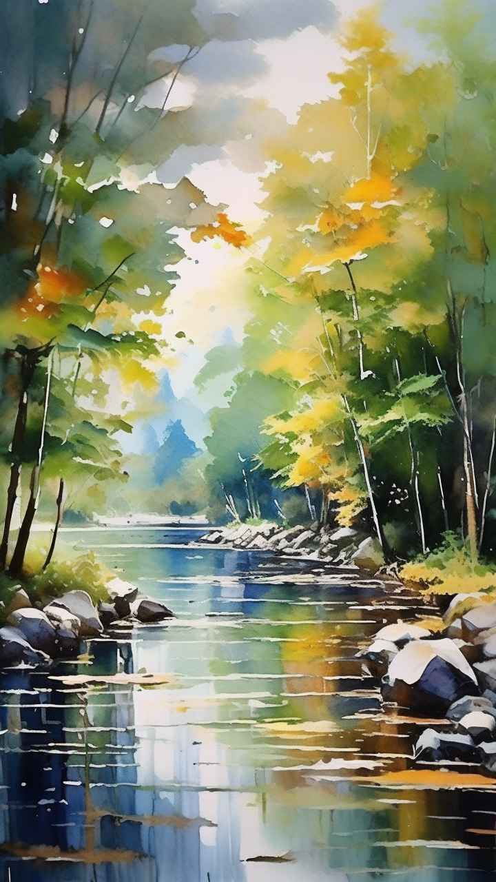 印象派插画莫奈风格