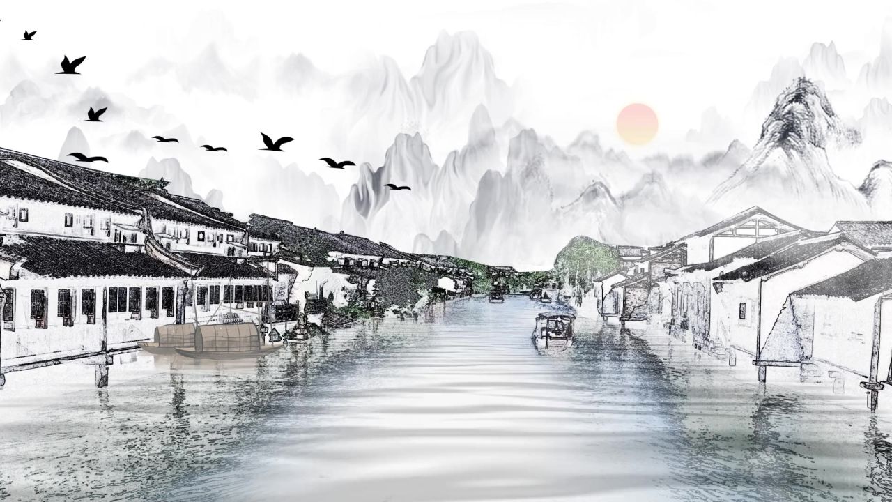 中国古风国潮穿梭推进舞蹈舞台LED背景视频素材 31