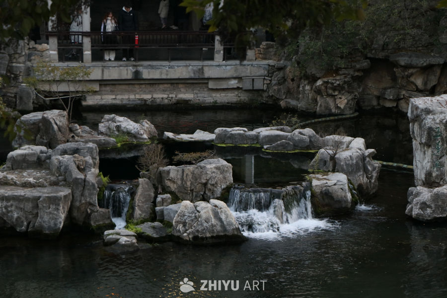 古典园林流水假山景