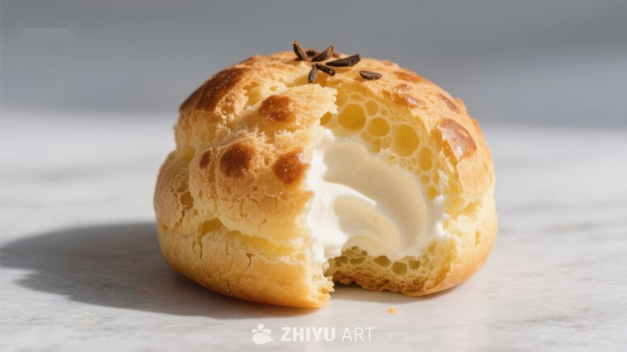 奶油泡芙，点缀香料