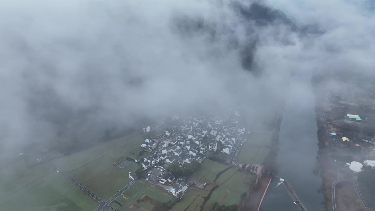 4K航拍安徽道教名山齐云山 2