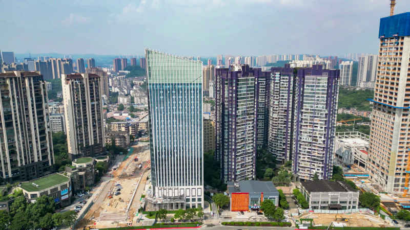 湖北宜昌城市风光航拍摄影图