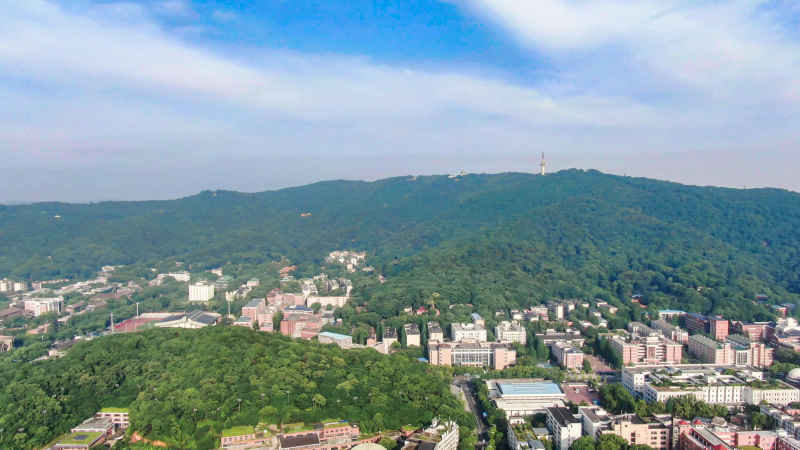 湖南长沙城市风光航拍摄影图 