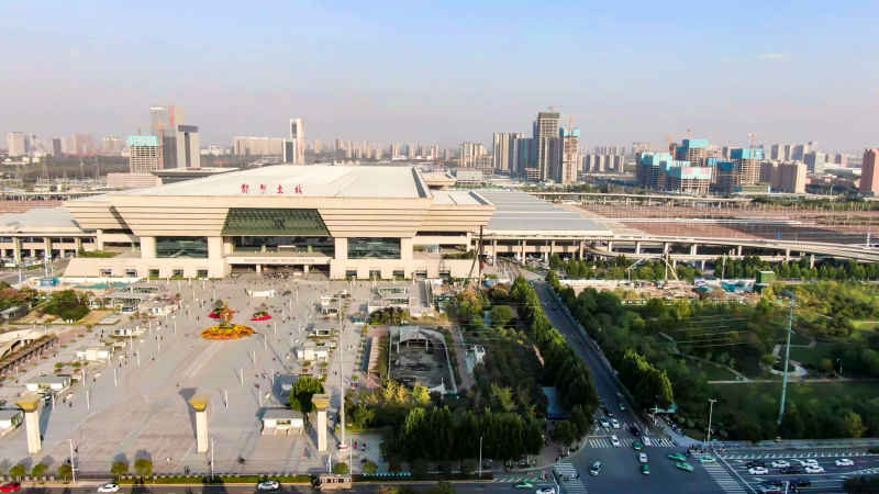 河南郑州城市风光航拍摄影图