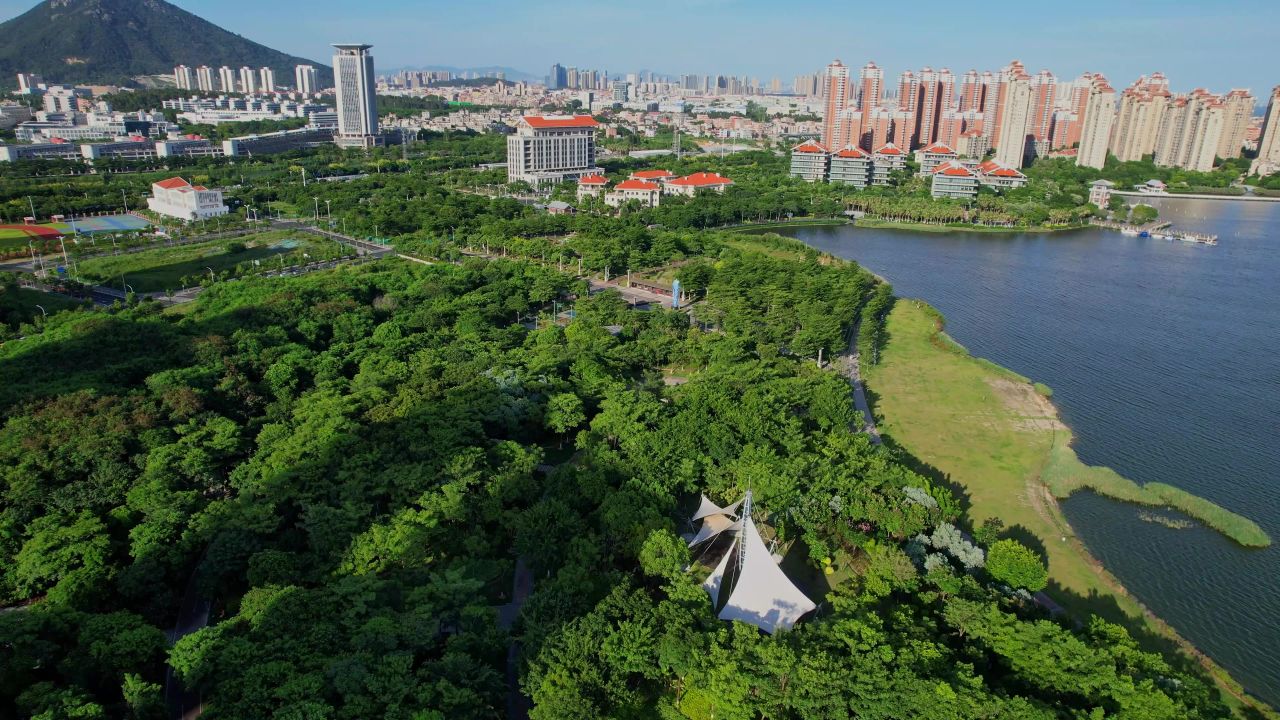 航拍厦门杏林湾绿道公园 2