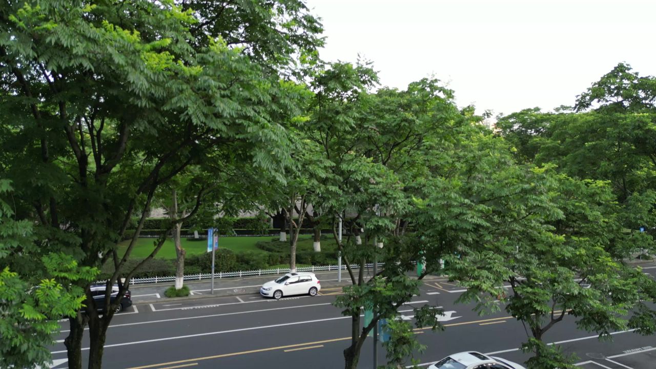  航拍浙江宁波天一阁月湖景区