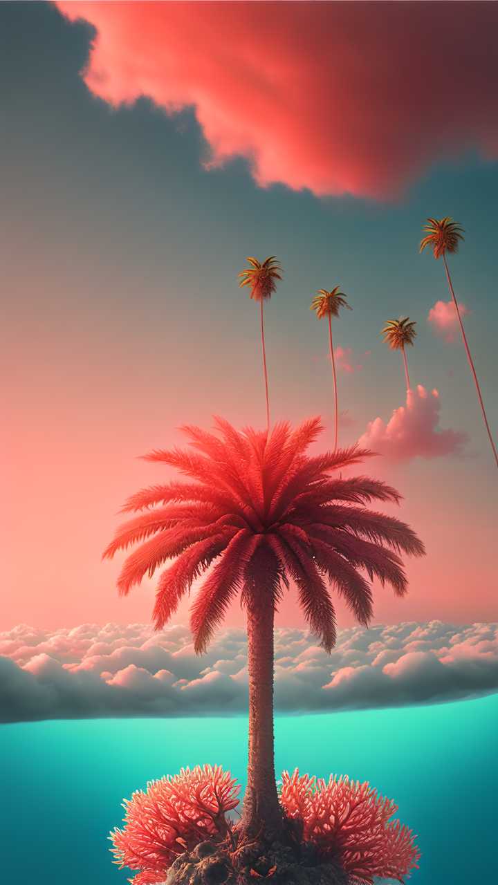 棕榈树云朵