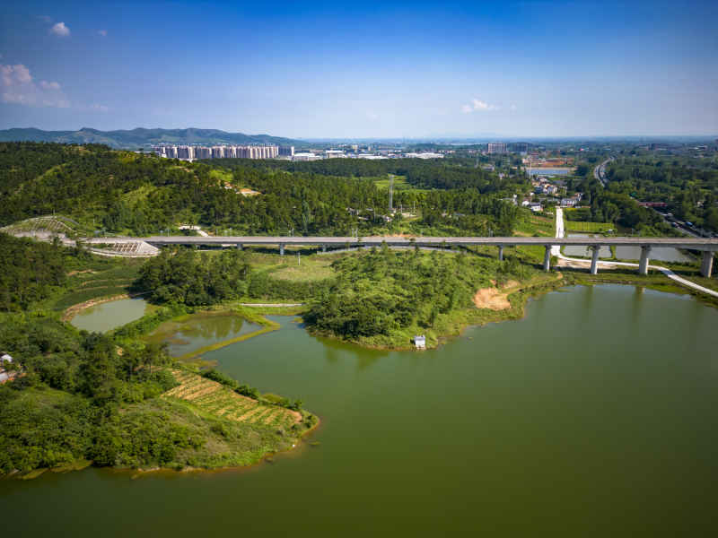 诸葛亮夫人黄家湾风景区航拍摄影图