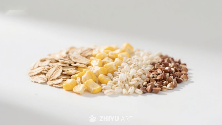 多种谷物混合展示