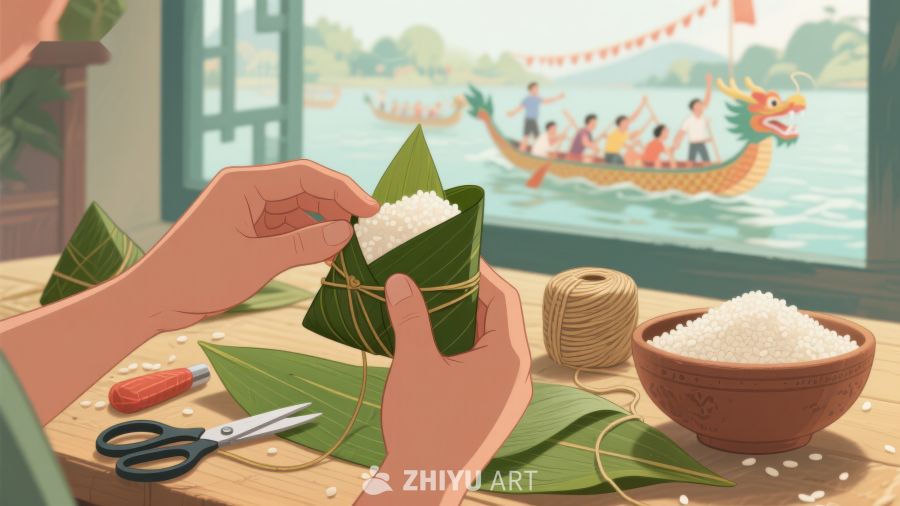 包粽子与龙舟赛 7