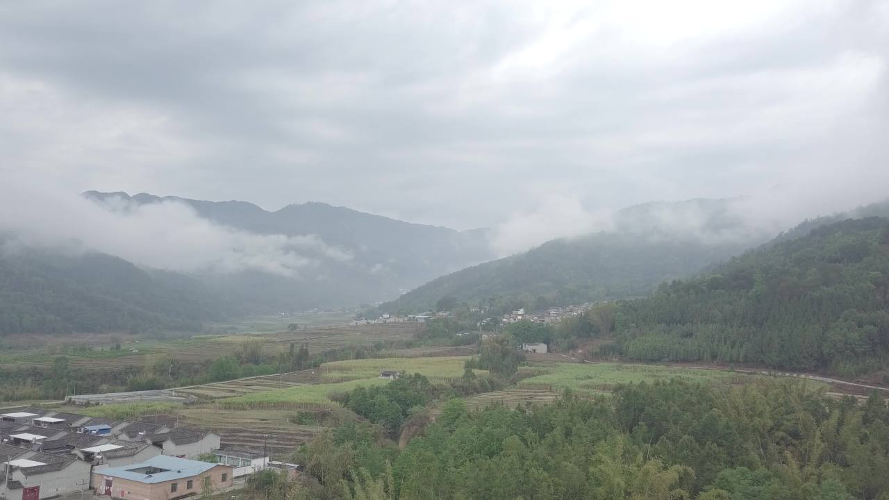 云雾缭绕的山谷