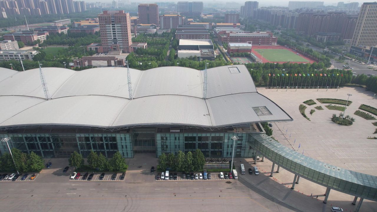 河北沧州城市风光地标建筑航拍  