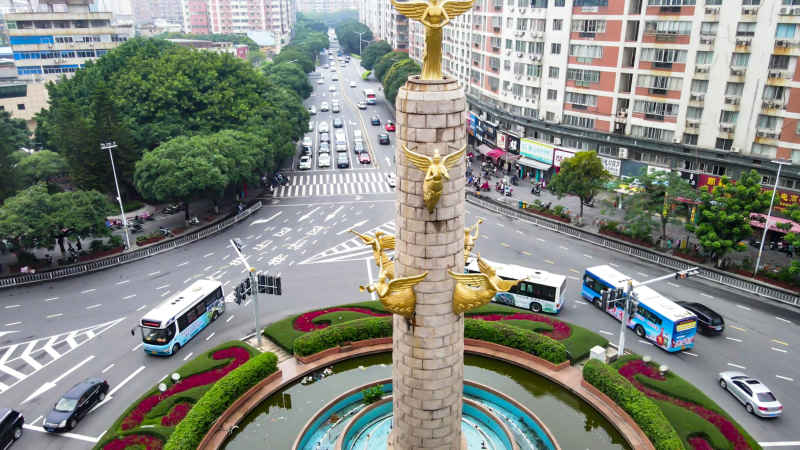 福建泉州城市风光航拍图 