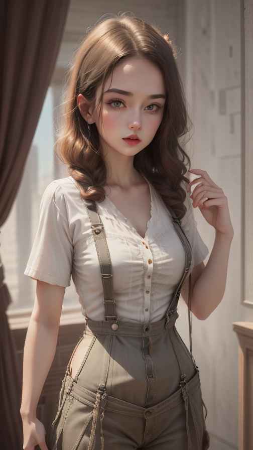吊带美女