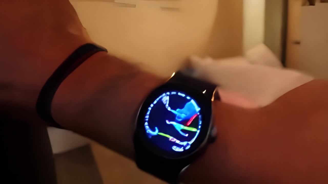 一个人脸部的特写镜头，此人穿着黑色上衣，背景是模糊