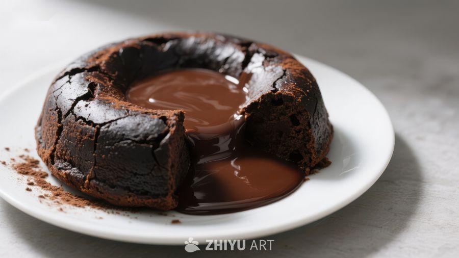 巧克力熔岩蛋糕，热融流心