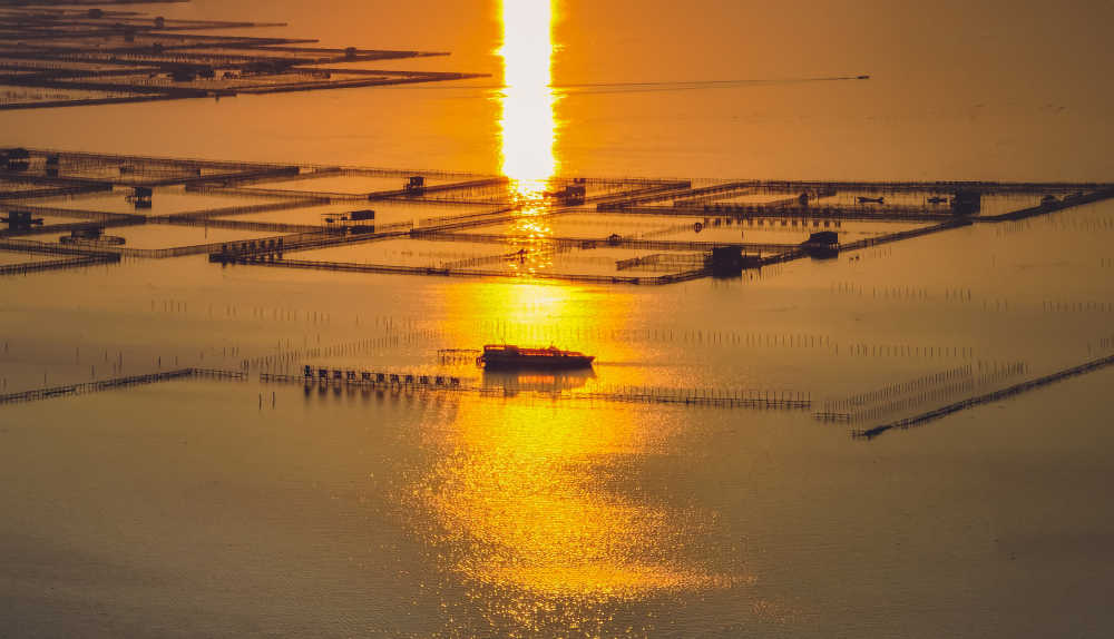 航拍阳澄湖