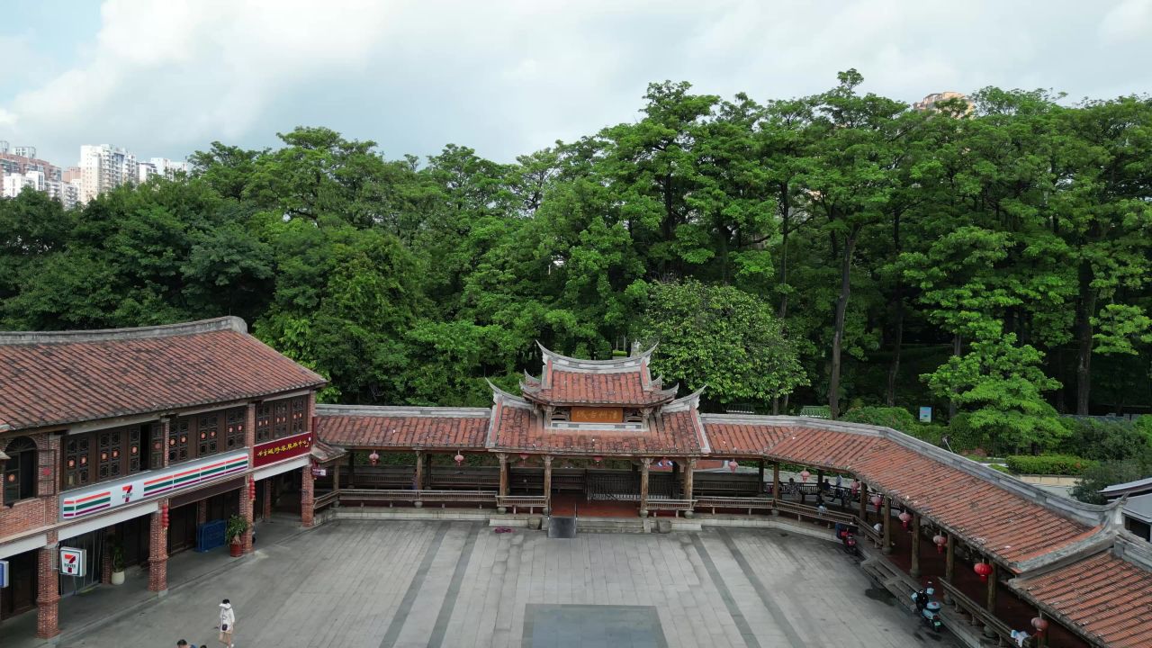 航拍福建漳州古城