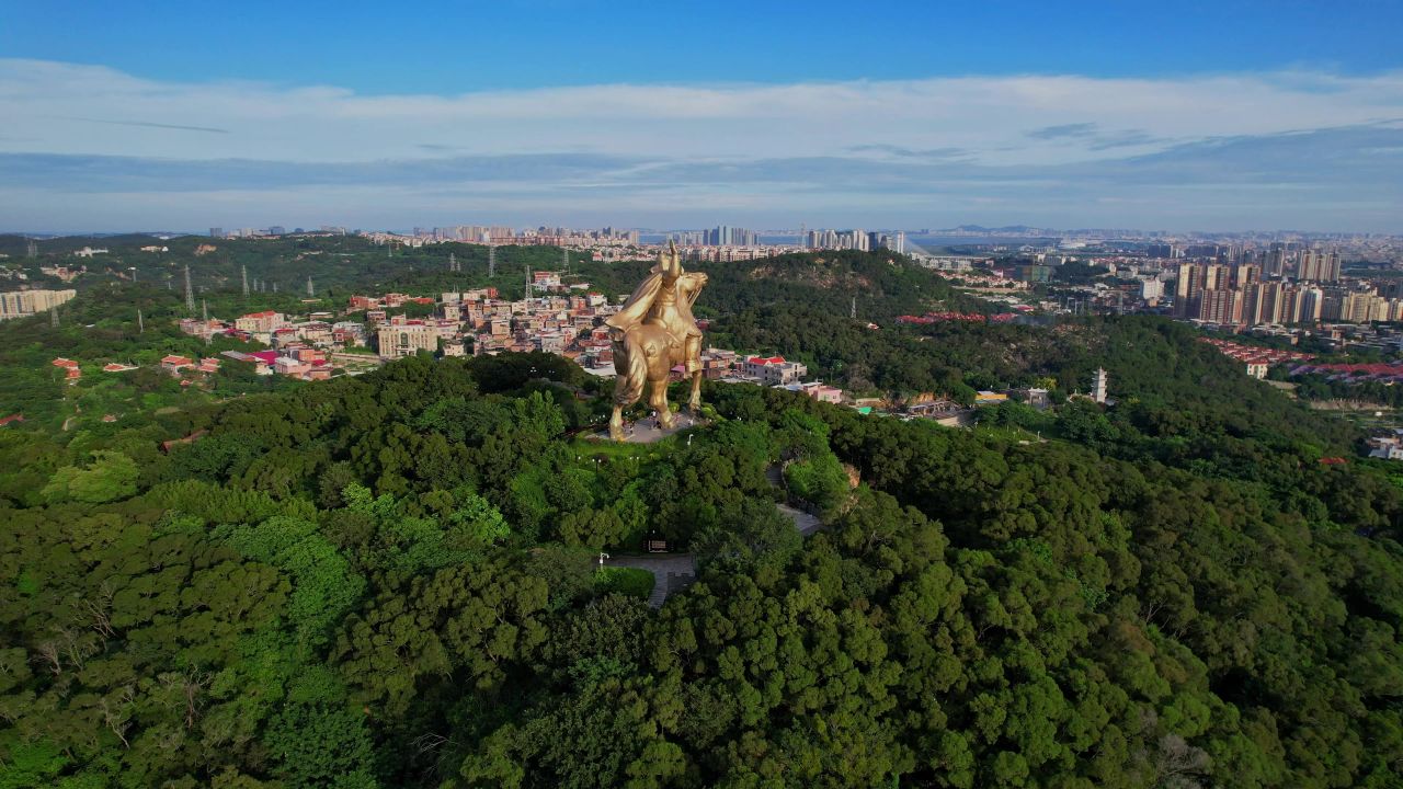 航拍泉州郑成功公园