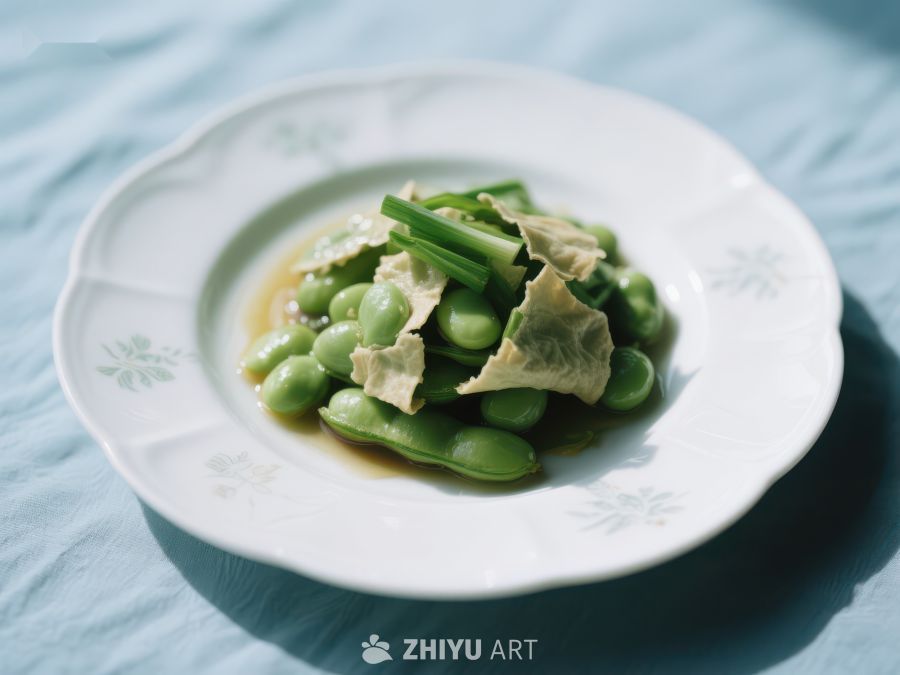 青豆与笋片的清新搭配 682