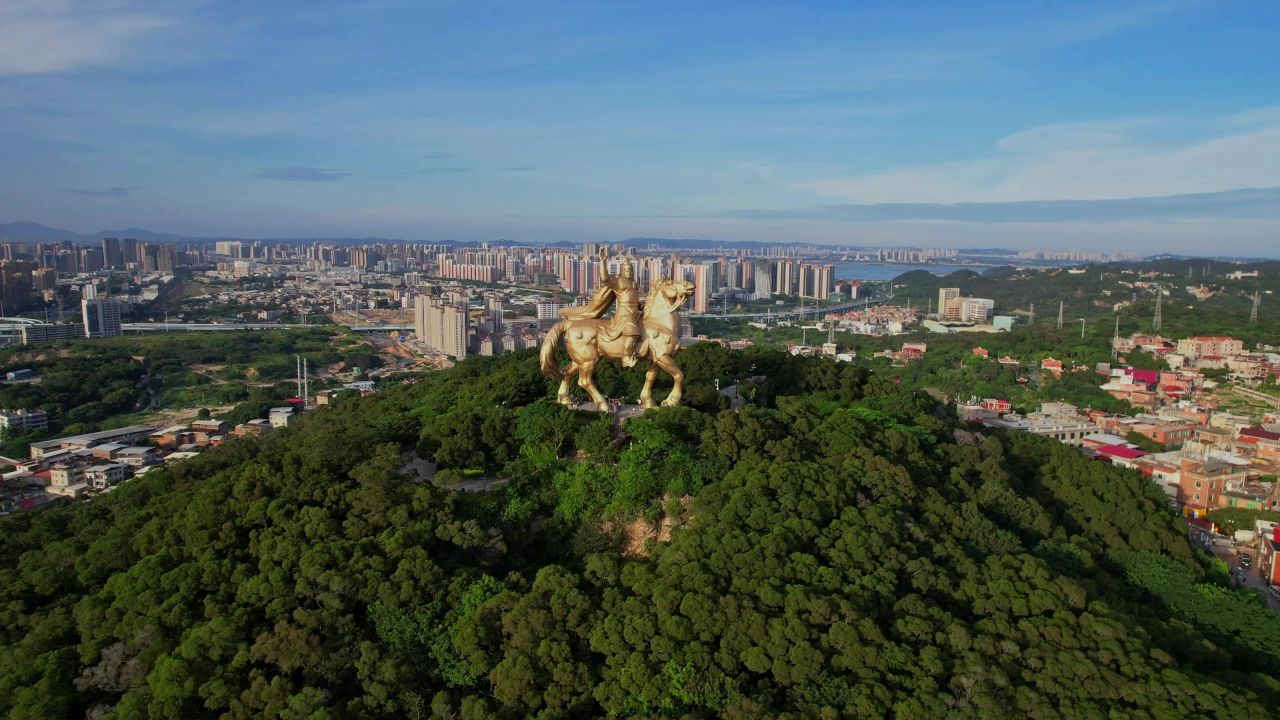 航拍泉州郑成功公园