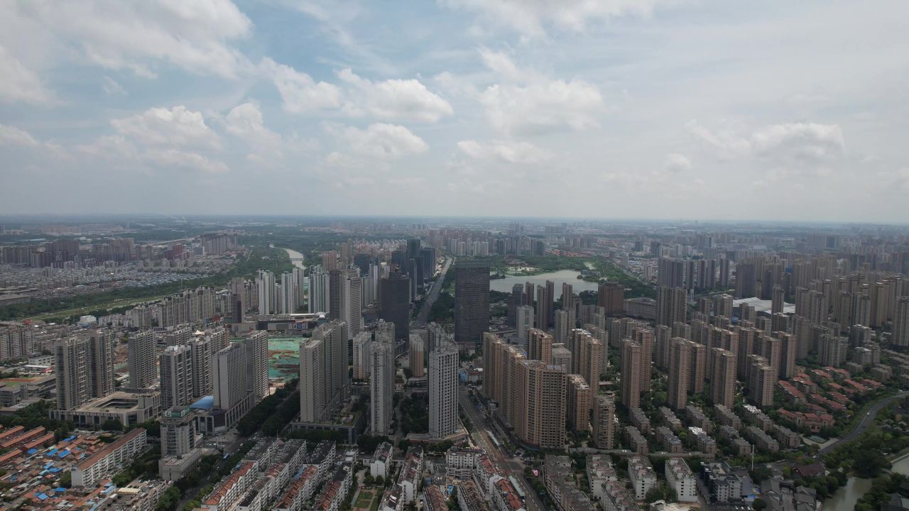 江苏宿迁城市风光航拍 