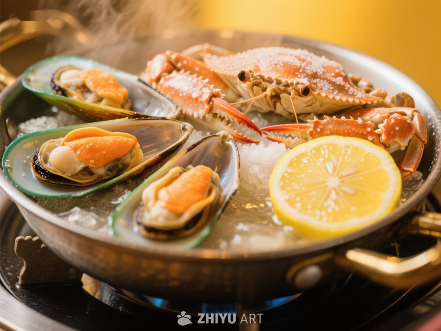 海鲜锅：螃蟹、贻贝与柠檬的美味组合 120