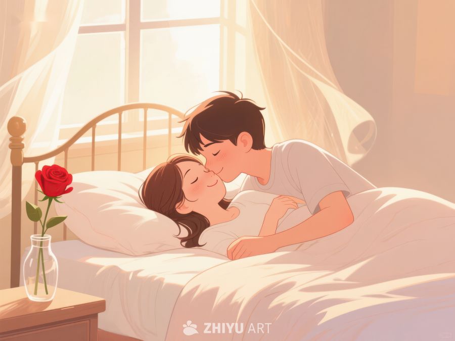 温馨晨光中的甜蜜一吻 703