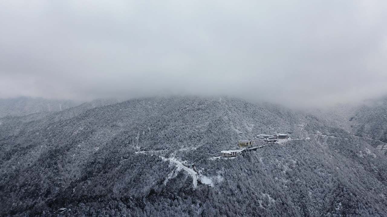 冬季瓦屋山航拍 6
