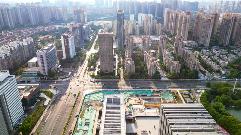 安徽合肥城市风光航拍图 