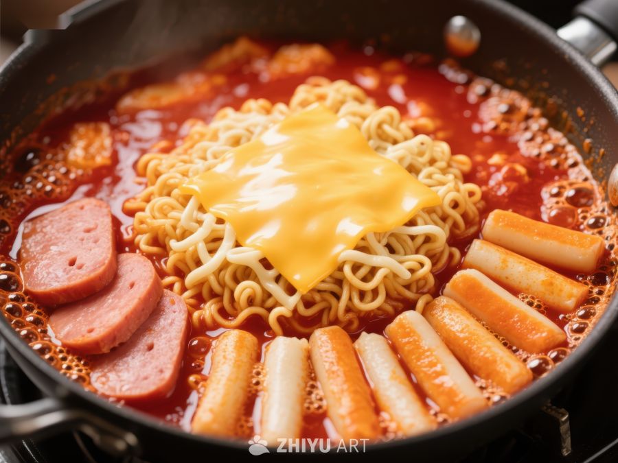 芝士泡面与香肠年糕的美味组合 875