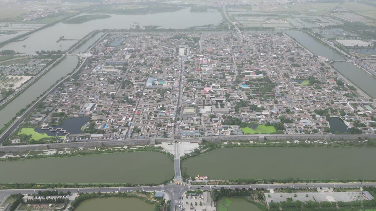 河北邯郸广府古城5A景区航拍