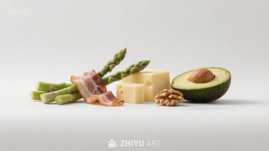 新鲜食材组合静物展示