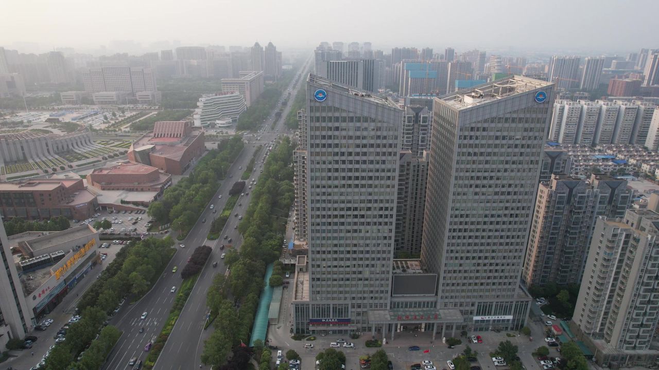 河南新乡城市风光航拍