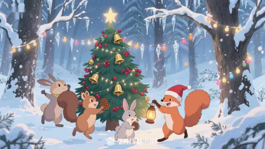 森林动物共庆圣诞 163
