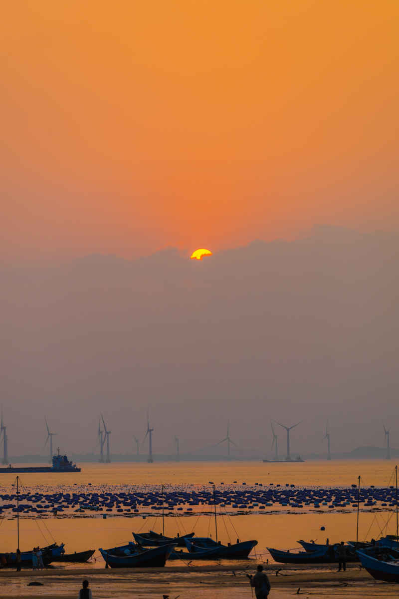 海上落日