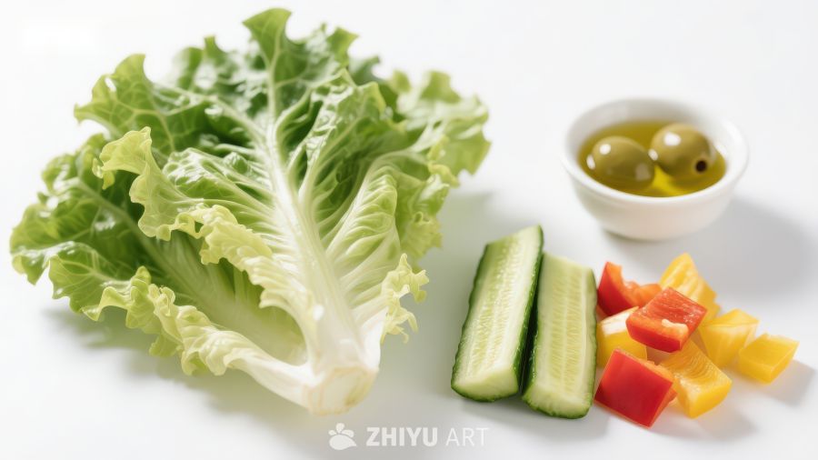 新鲜蔬菜与橄榄油搭配