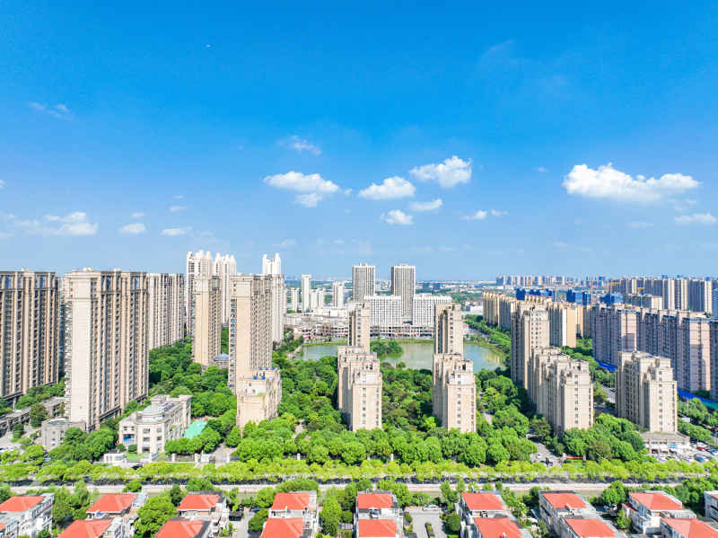 航拍昆山城市风光建筑大景 46