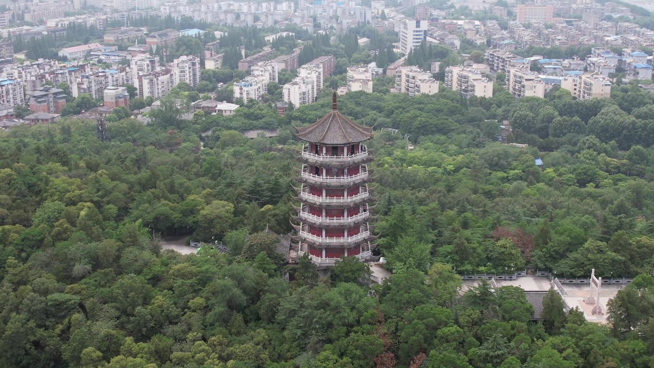 安徽蚌埠城市风光航拍 