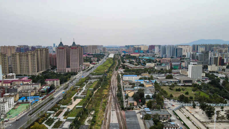 河南郑州城市风光航拍摄影图