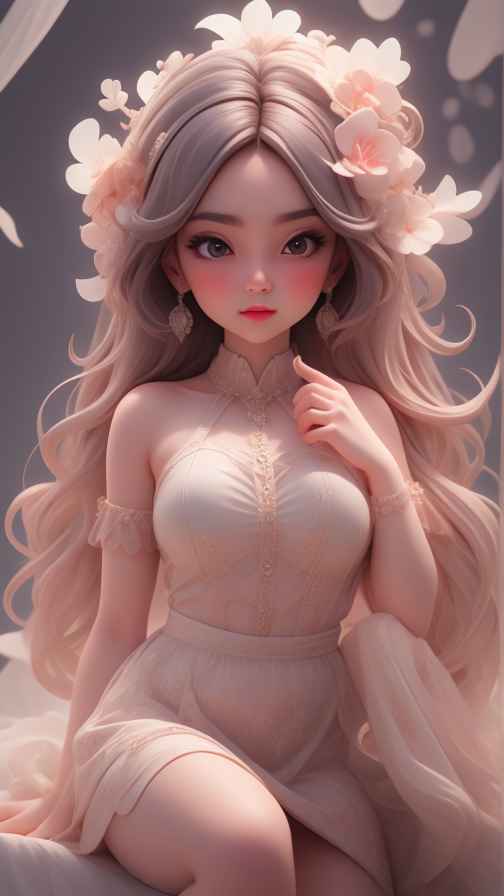 粉色女孩治愈系