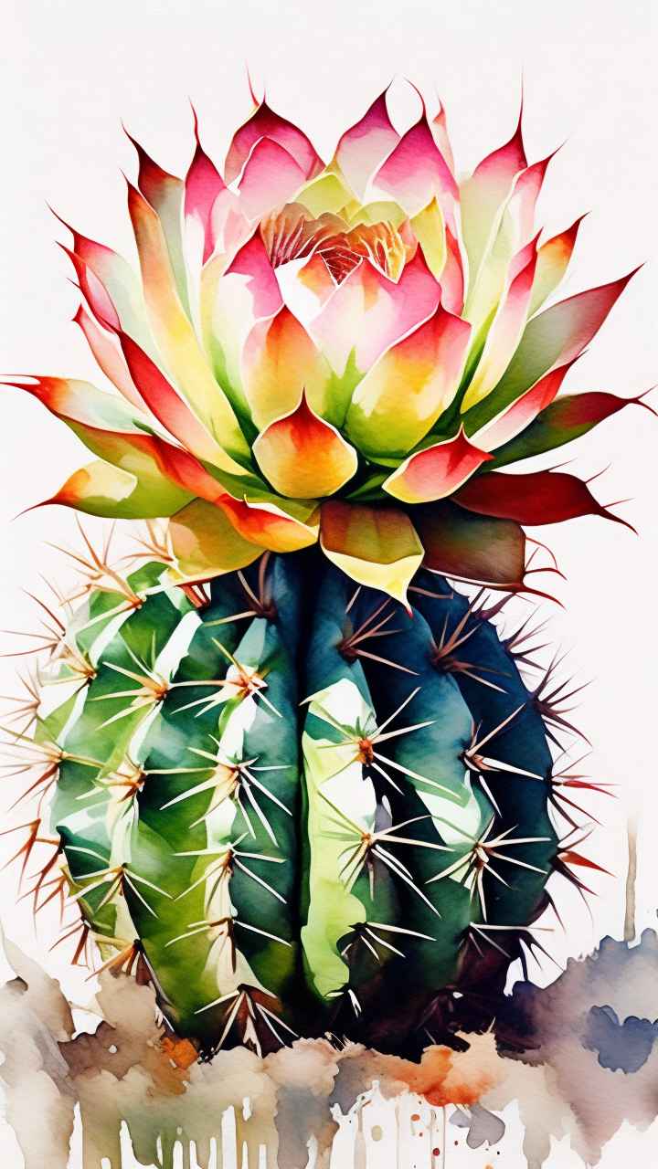 仙人掌自然植物插画 73