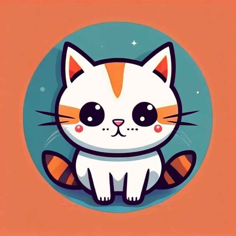 小花猫唯美插画 53