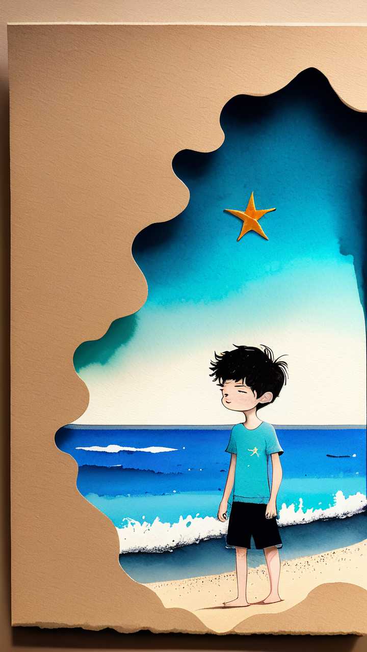 剪纸海报小暑插画海报